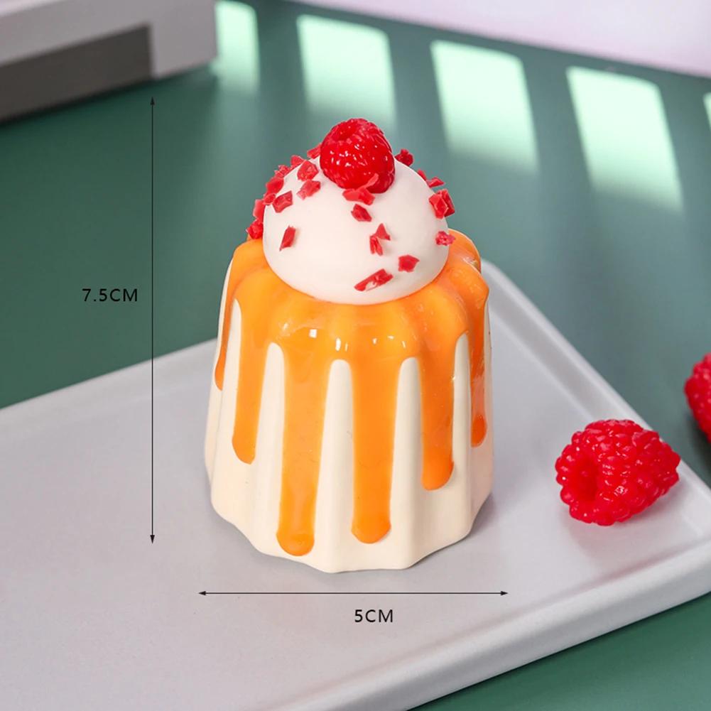 1PC Artificial Fruit Cake Biscuit Fake Food Decoration Photography Pro Food Simulation Cake Model Tea Table Decoration