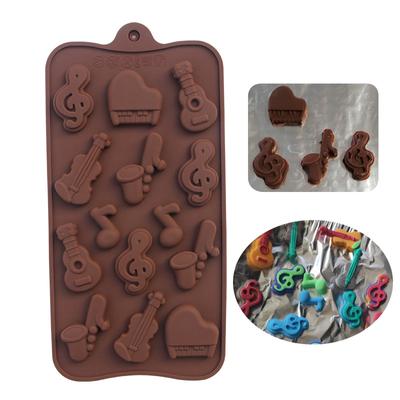 Molde de Silicona para Caramelo de Instrumento Musical Chocolate Herramienta para Hornear
