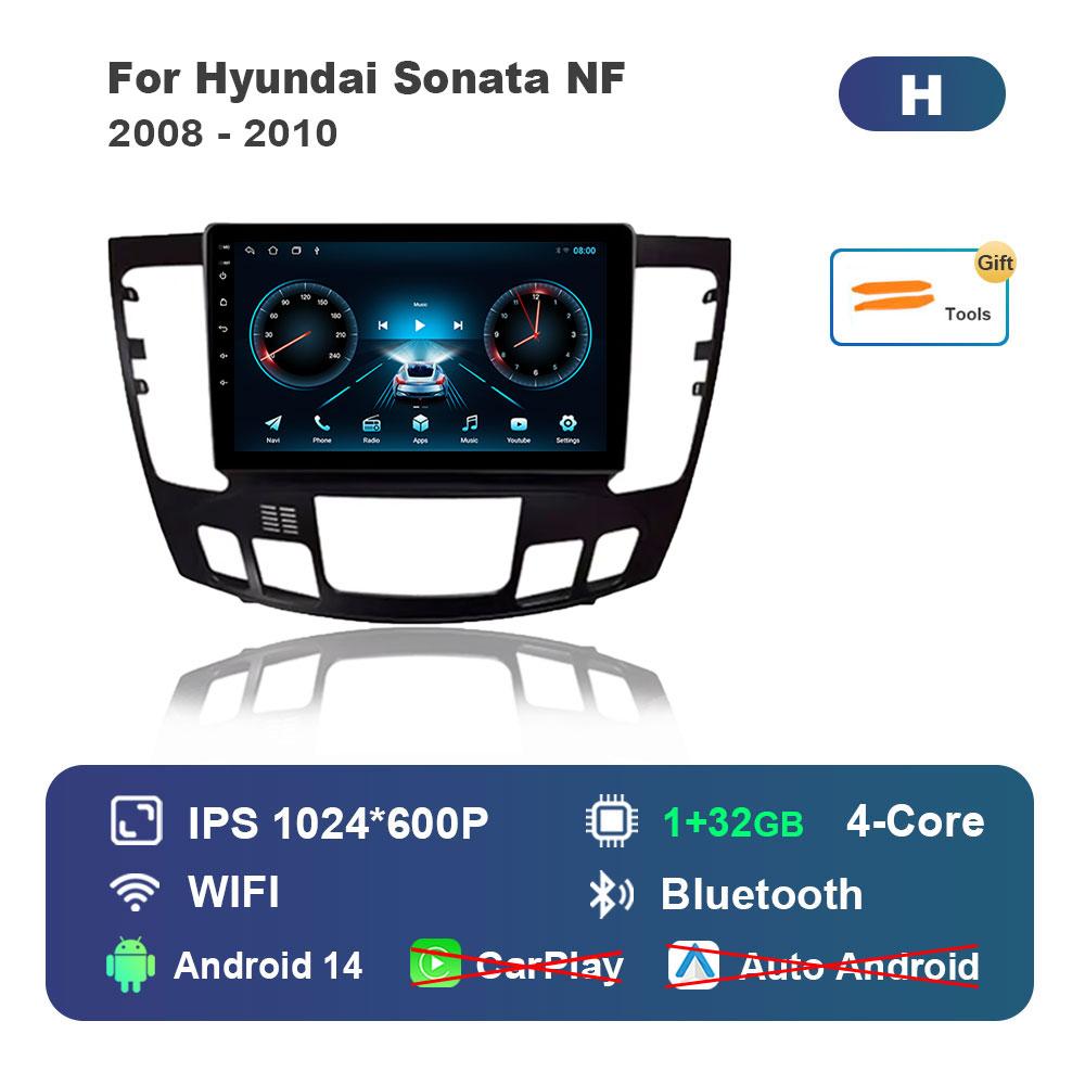 

Автомагнитола Мультимедийный плеер Система Android 14 для Hyundai Sonata NF 2008 - 2010 GPS-навигация WiFi DSP Стерео Bluetooth 4G