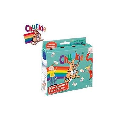 Marqueurs - CHUNKIE - 1ER AGE - Fluo - Pointe Mousse - Effaçable
