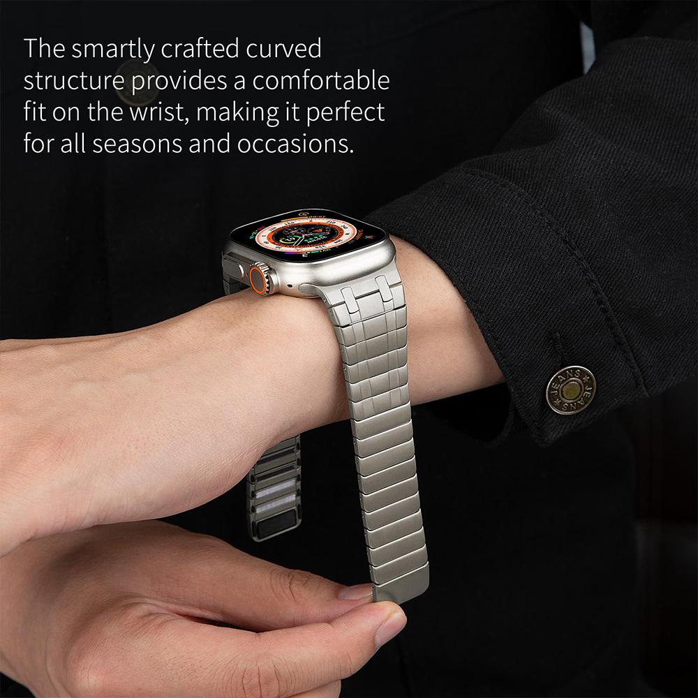 Stainless Steel Band for Apple Watch Ultra Series 10 9 8 7 6 5 SE Magnetic Metal Wristband for Series 49mm 46mm 45mm 44mm Strap