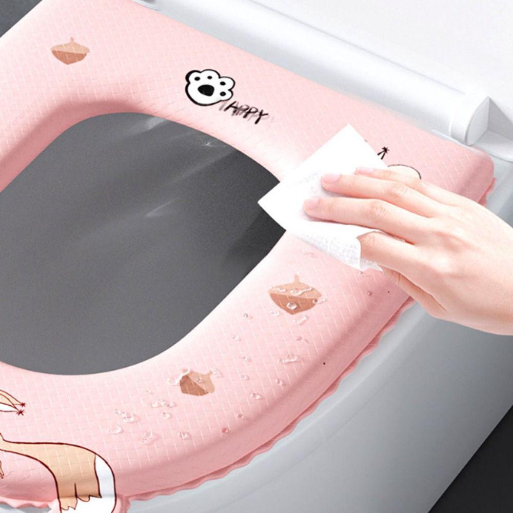 Waterproof Cute Toilet Seat Cover Cartoon Closestool Mat Universal Toilet Pad  Household