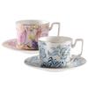 European Luxury Pastoral Ceramic Coffee Cup Set French Elegant Tea Cups Gold-plated Ceramic Latte Ceramic Flower Coffee Mug