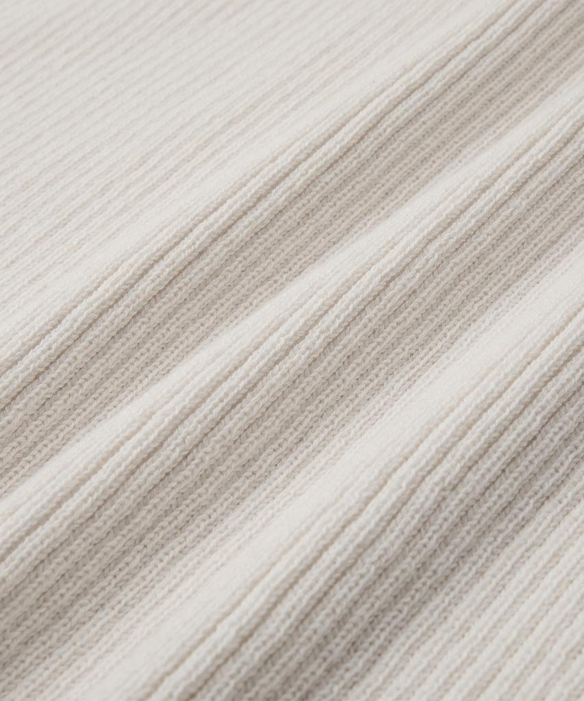 Beulaendideu Hard Twist Ribbed Henley Neck Half Knit [Ivory]