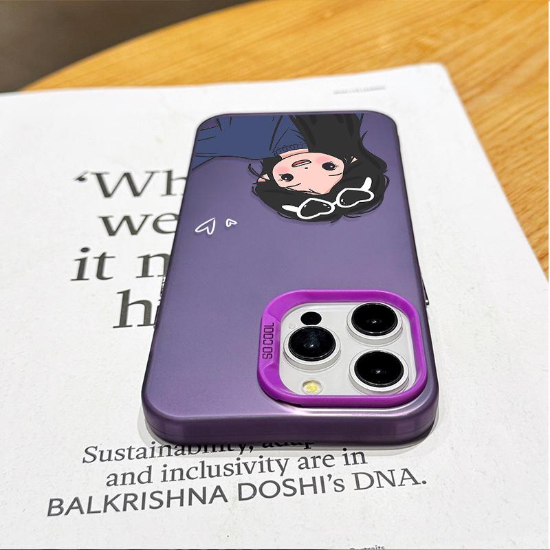 Lovely Boy& Girl Couple Paired Funda iPhone Cases For iPhone 17 16 15 13 12 11 ProMax Pro Plus Shockproof Coque Phone Cover