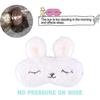Sleep Masks Cute Rabbit Animals Funny Plush Sleep Mask With Elastic Band Eye Mask Cover,white