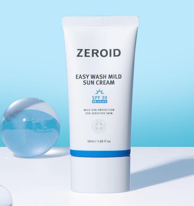 Zeroid Easy Wash Mild Sunscreen 50ml – Gentle Mineral Sunscreen for Sensitive Skin
