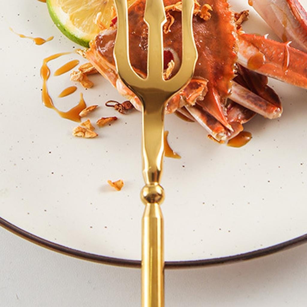 Stainless Steel Creative Fork Western Salad Pasta Utensils For Dining Outdoor Picnic Gift