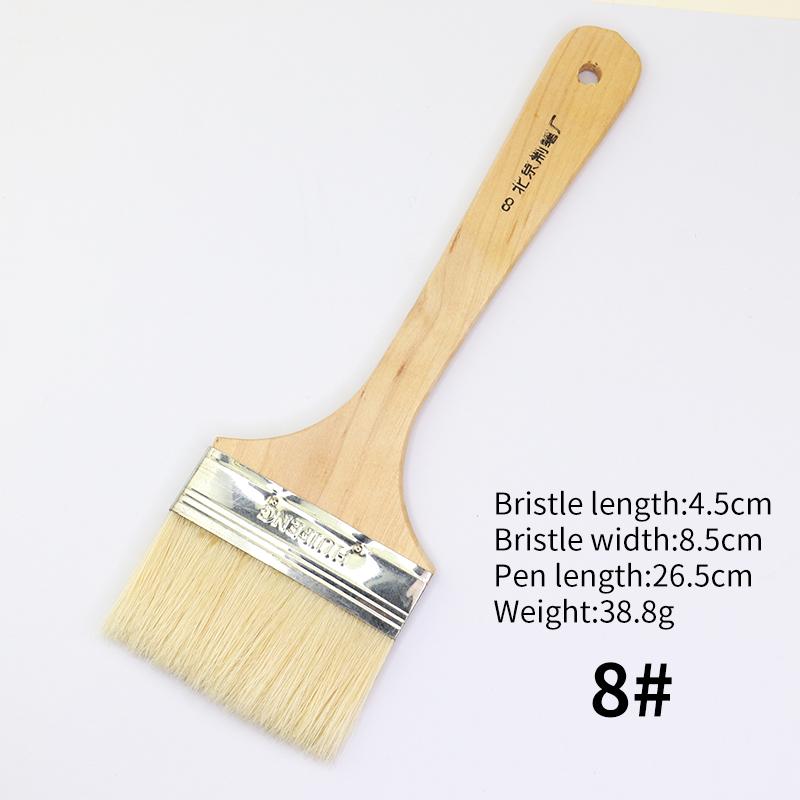 1Pc Wooden Handle Paint Brush Acrylic Watercolor Gouache Wall Oil Drawing Artist Student Painting Art Supplies