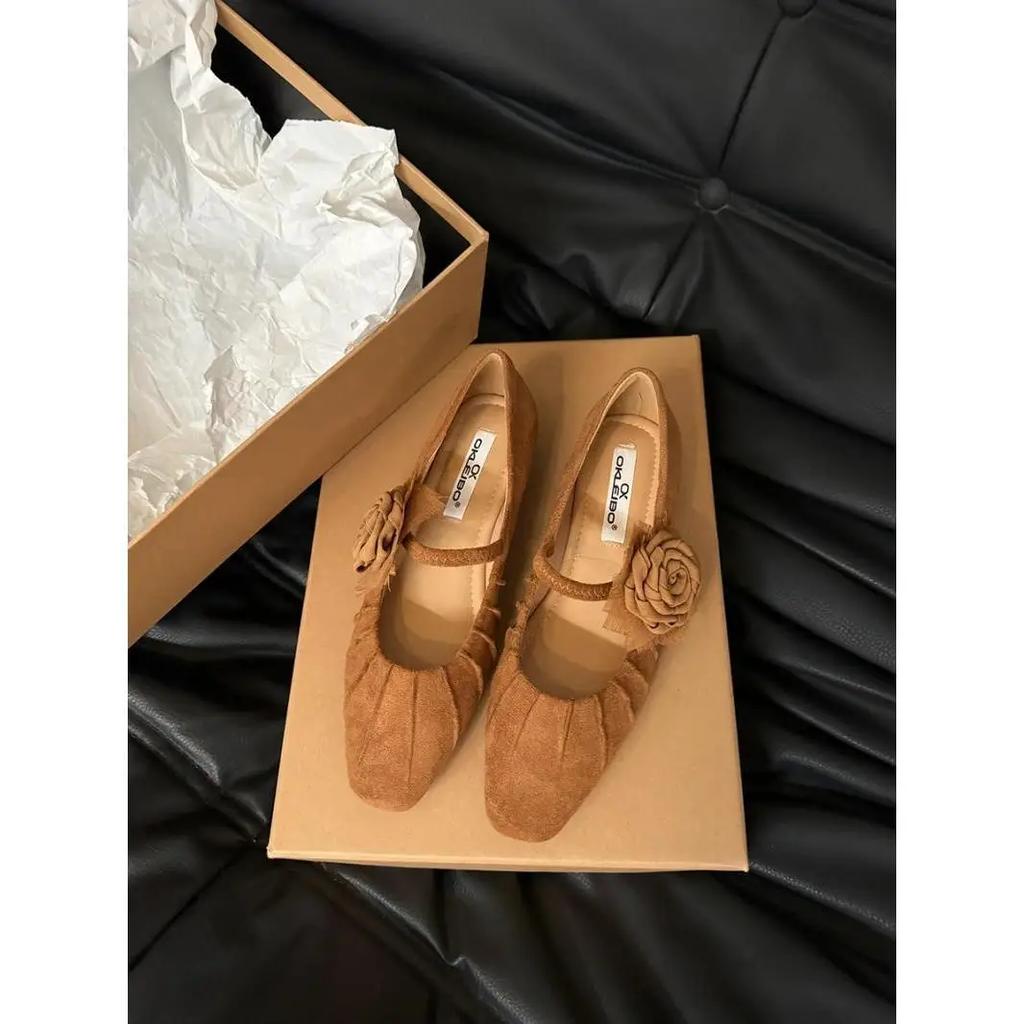 Fashion 2024 Designer Women's High Heels Fashion Light Flower French Style Dress Mary Jane Shoes