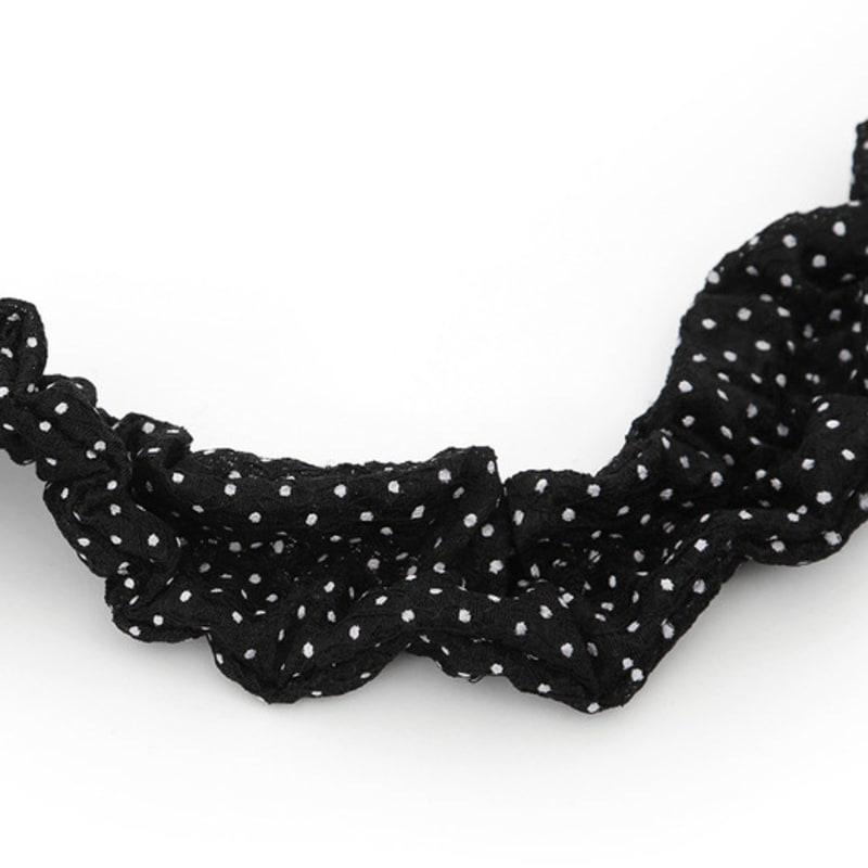 UNDERCONTROL STUDIO string PLEATS MUFFLER / DOT / black