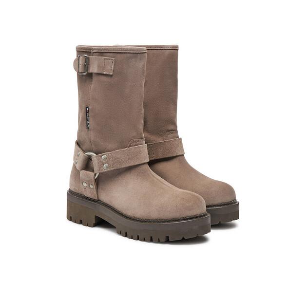 Ankle Boots Tommy Jeans Tjw Urban Biker Boot Suede EN0EN02729 Gray