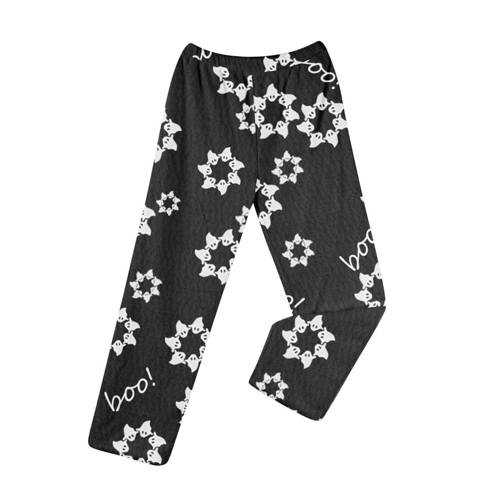 Anime Pajama Pants Sleepwear Casual Drawstring Elastic Waist Pants Comfy Straight Yoga Loose Trousers