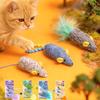 3 Stück Realistisches Maus-Plüsch-Katzenspielzeug mit Katzenminze Langlebig zum Kauen, Necken, Beruhigen Indoor-Kätzchen Interaktives Spielzeug Brinquedo De Gato