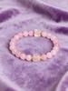 Pink Quartz Bracelet Natural Stone For Love & Compassion Faceted Square Beads Jewelry With Vigour & Harmony Healing Crystal Gift