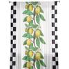 Lemon Fruit Retro Plaid Sheer Curtains Window Tulle Curtains For Living Room Bedroom For Kitchen Veiling Curtains Decoration