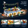 1306 Pcs Lighted Canal Boat House Diy Retro Building Blocks Toys Home Decor Ornament Kids Educational Assembly Toy Birthday Gift