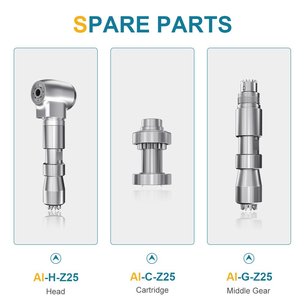Dental Contra Angle Handpiece AI-Z25L 1:1 Electric Motor Connector Low Speed Handpiece With Fiber Optic
