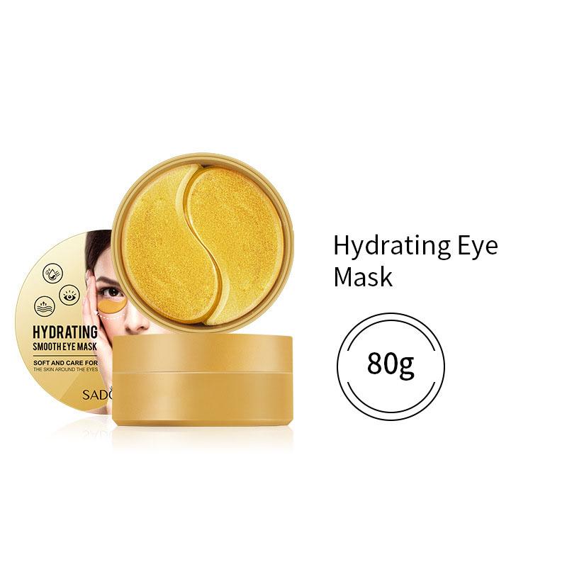 60PCS Золотая увлажняющая маска для глаз Увлажняющие выцветающие патчи для глаз от темных кругов 60PCS