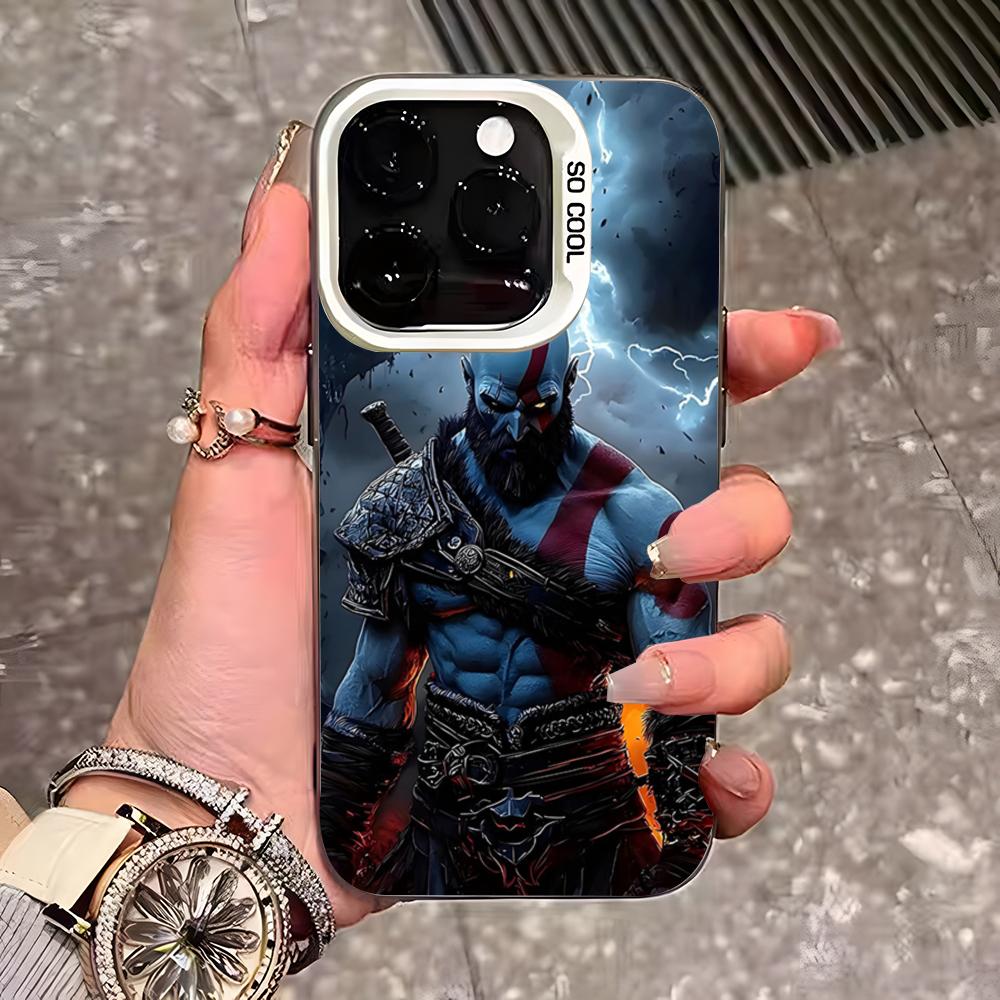 

War God Kratos Phone Case For IPhone 17 Pro Max 16 Pro Max 15 14 13 11 12 Mini Xs X Xr 7 8 Plus Se Color Silver Cover iPhone 11 Pro Max