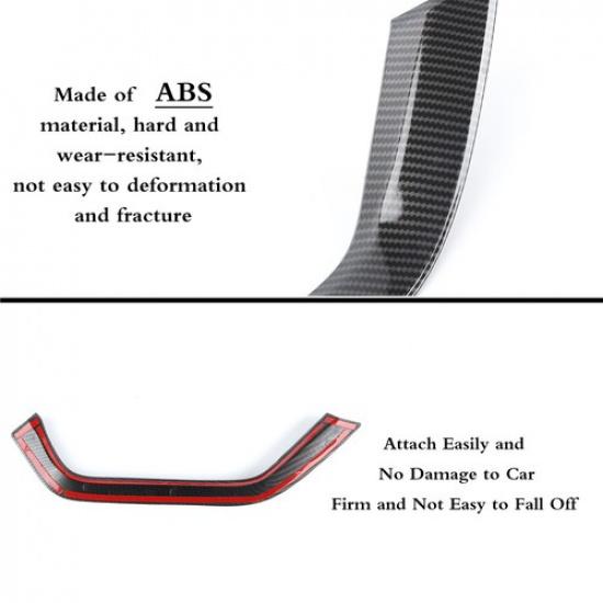 Front Fog Light Lamp Eyebrow Cover Trim Bezles For Ford F150 + Carbon Fiber