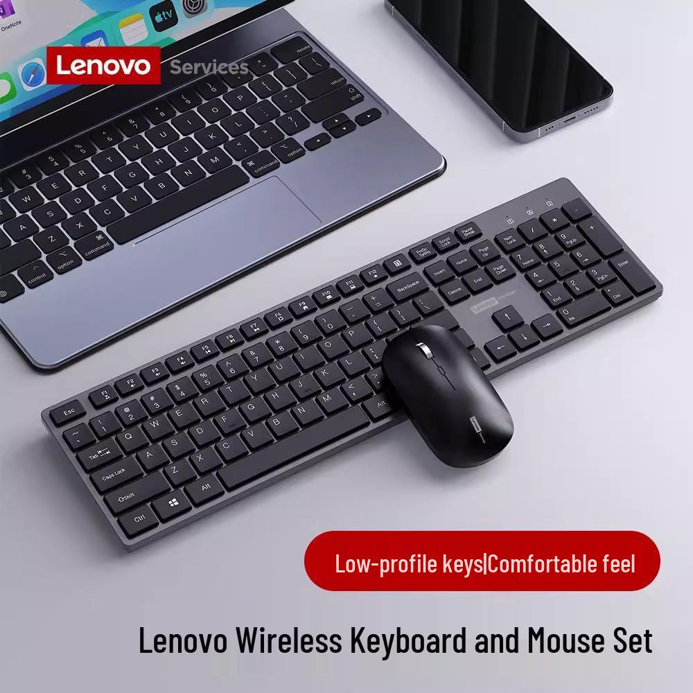

KN220 Silent Wireless Keyboard & Mouse Set for Desktop & Laptop чорний