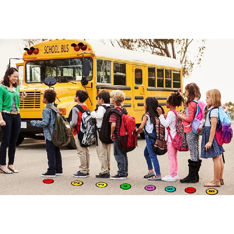 WhatSign Line up Spots for Classroom Floor Stickers - 36Pcs Number Stickers Floor Numbers for Classroom Lining up for Back to School Kindergarten