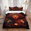 3pcs Lion Head Ornament Duvet Cover Set, Soft Comfortable Duvet Cover,Guest Room (1*Duvet Cover + 2*Pillowcase, Without Core) Yy251104160