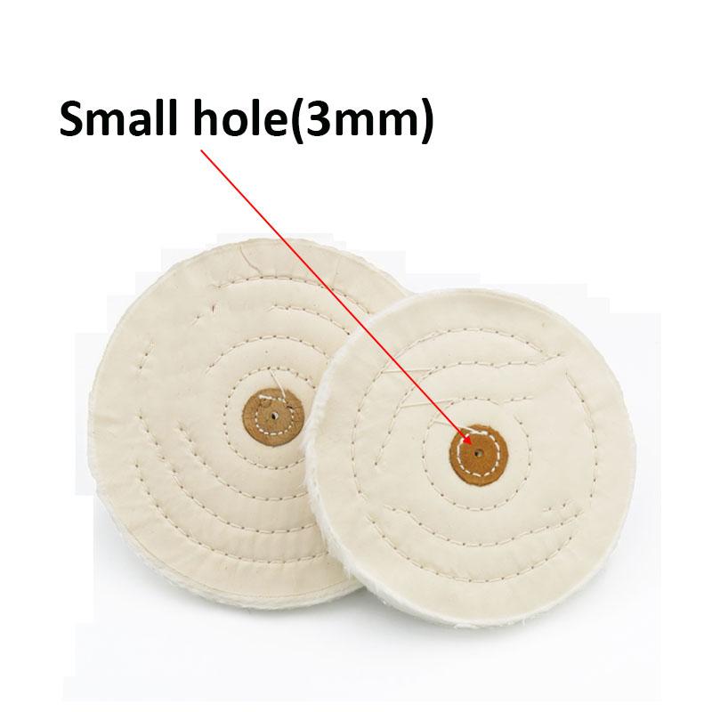 2-8 Inch Inch Yellow Cloth/White Cloth Polishing Wheel Metal Jewelry Mirror Buffer Cotton Pad Polish Grinder Pad Abrasive Tool