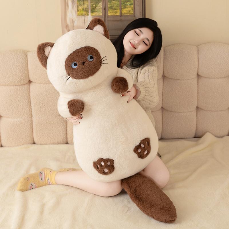 Adorable Sweet Cat Plush Toys Soft Fat Round Kitten Dolls for Girls Gifts Home Decor Fluffy Stuffed Animals