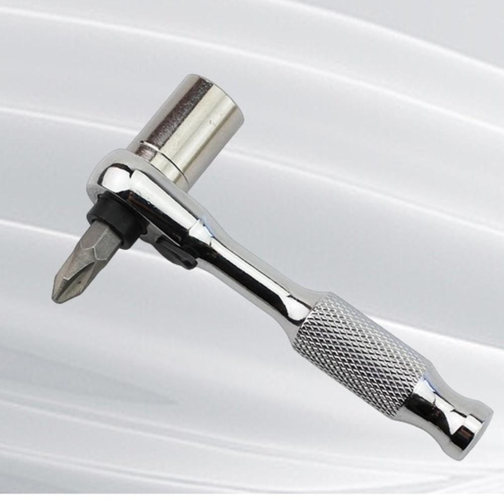 Dual Head 1/4 Inch Ratchet Wrench with 72 Tooth Quick Release Reversible Action and For MINI Ratchet System Integration