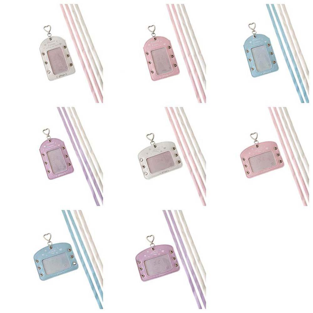 DIY Ballet Ribbon Korean Photocard Holder PU Card Cover Idol Card Display Protector  Girls Gift