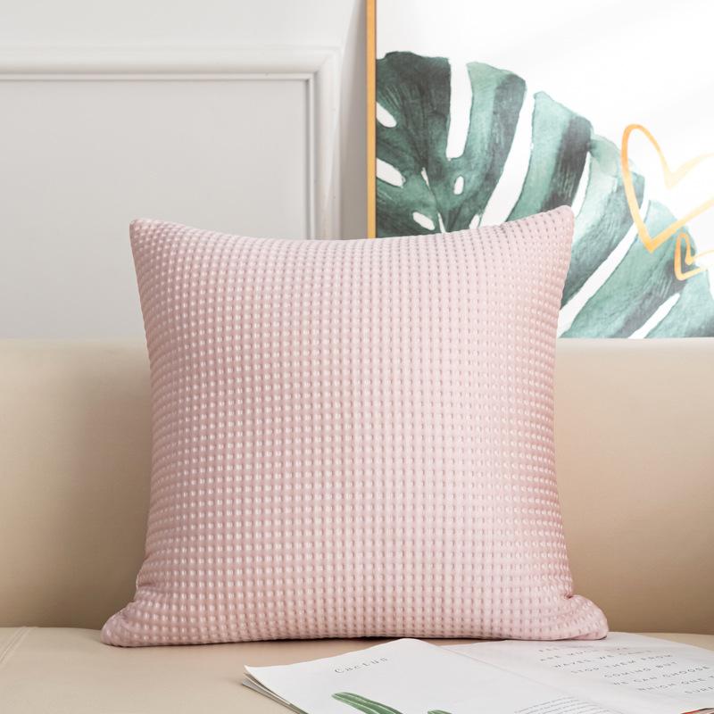 1pcs Creative Ice Silk Pillow Cover Solid Color Diamond Pattern Cushion Cover Home Sofa Decorative Pillowcase 45x45cm