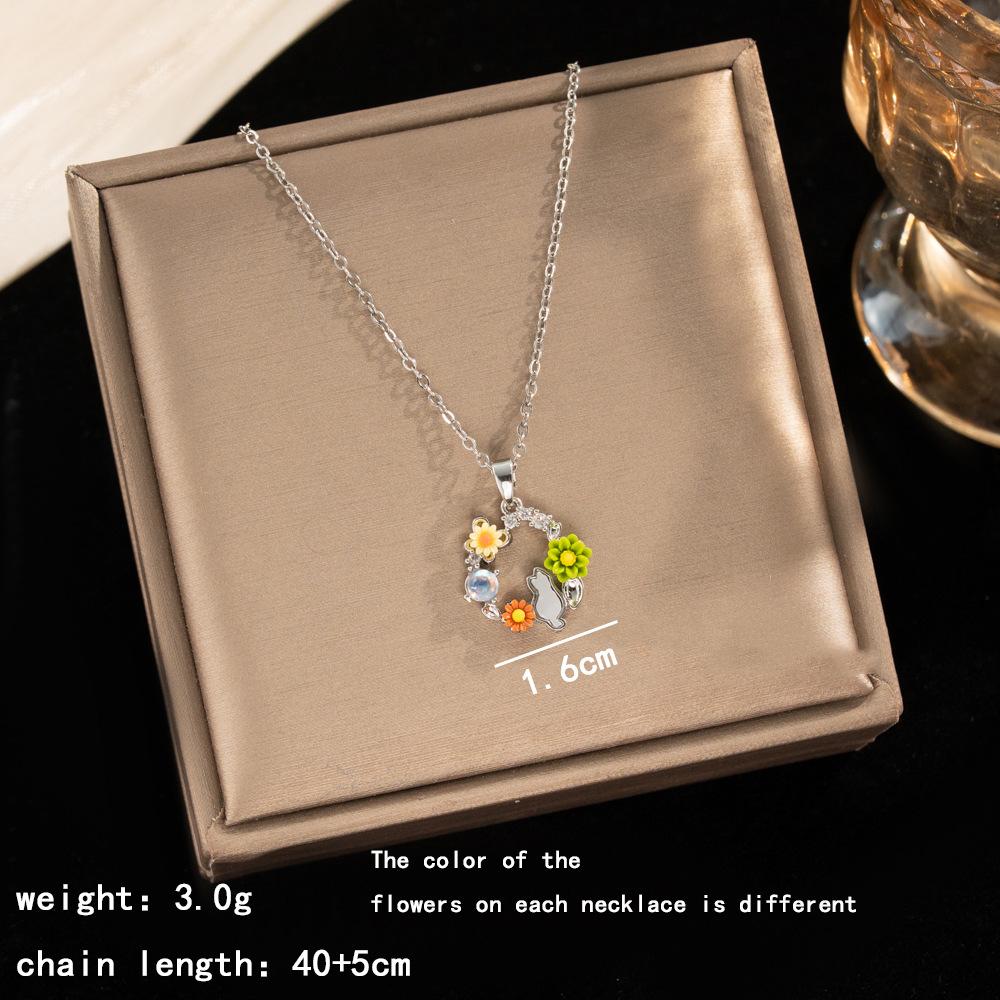 Light Luxury Zircon Full Diamond Choker Necklace Titanium Steel Versatile Minimalist Accessories for Women