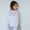 Egoist Destroyed Embroidery Knit Top  Es2okl06 