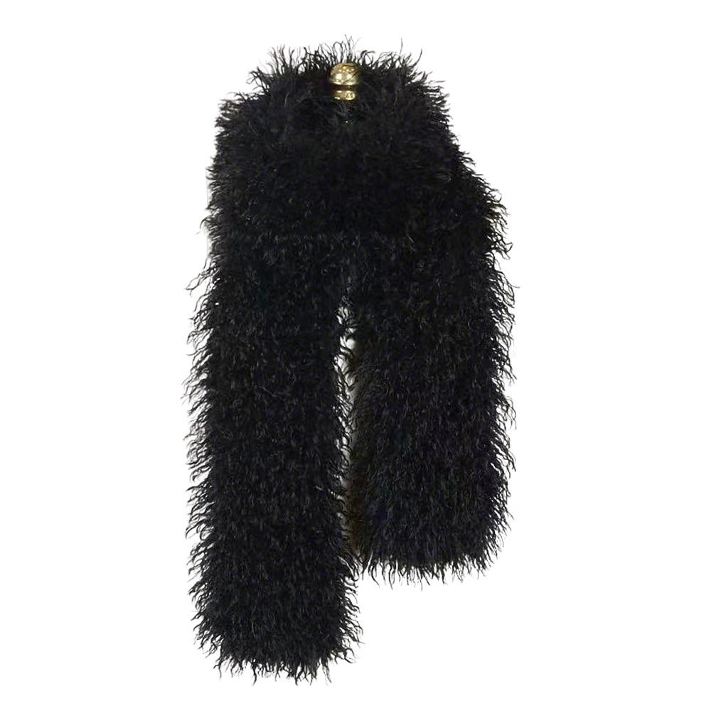 

180CM Imitation Wool Scarf Long Style Whole Skin Fake Sheep Fur Scarf Double-Sided Soft Texture Soft Shawl Women Winter чёрный