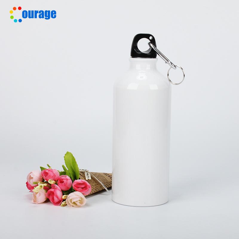 

Серебряный платиновый DIY сублимационный алюминиевый спортивный чайник 500ml белый