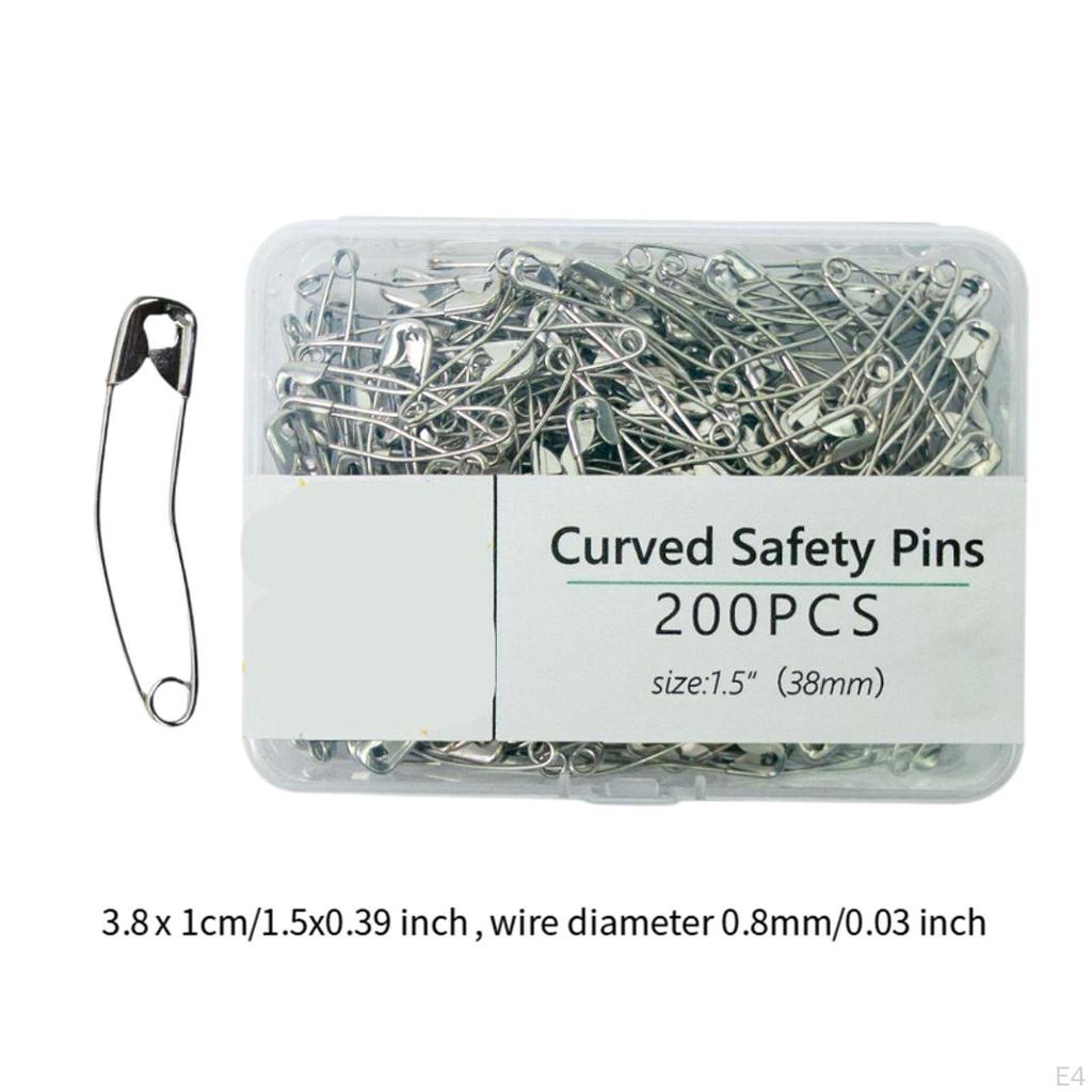Curved Safe Pins Bending High Strength Steel Quilting for Crocheting Sewing