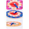 Wooden Teaching Clock Toy Educational Clock Learning Props 12/24Hour Brain Developmental Toy Primary for Time Cognitive