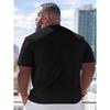 European Size Men's Plus Size Funny  T-Shirt - Oversized Loose Fit Casual Summer Short Sleeve Round Neck Tee, Breathable Big & Tall Top