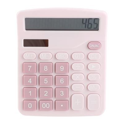 12 Digit Calculator Solar Powered Multifunctional Portable Desk Electronic Calculator for Students