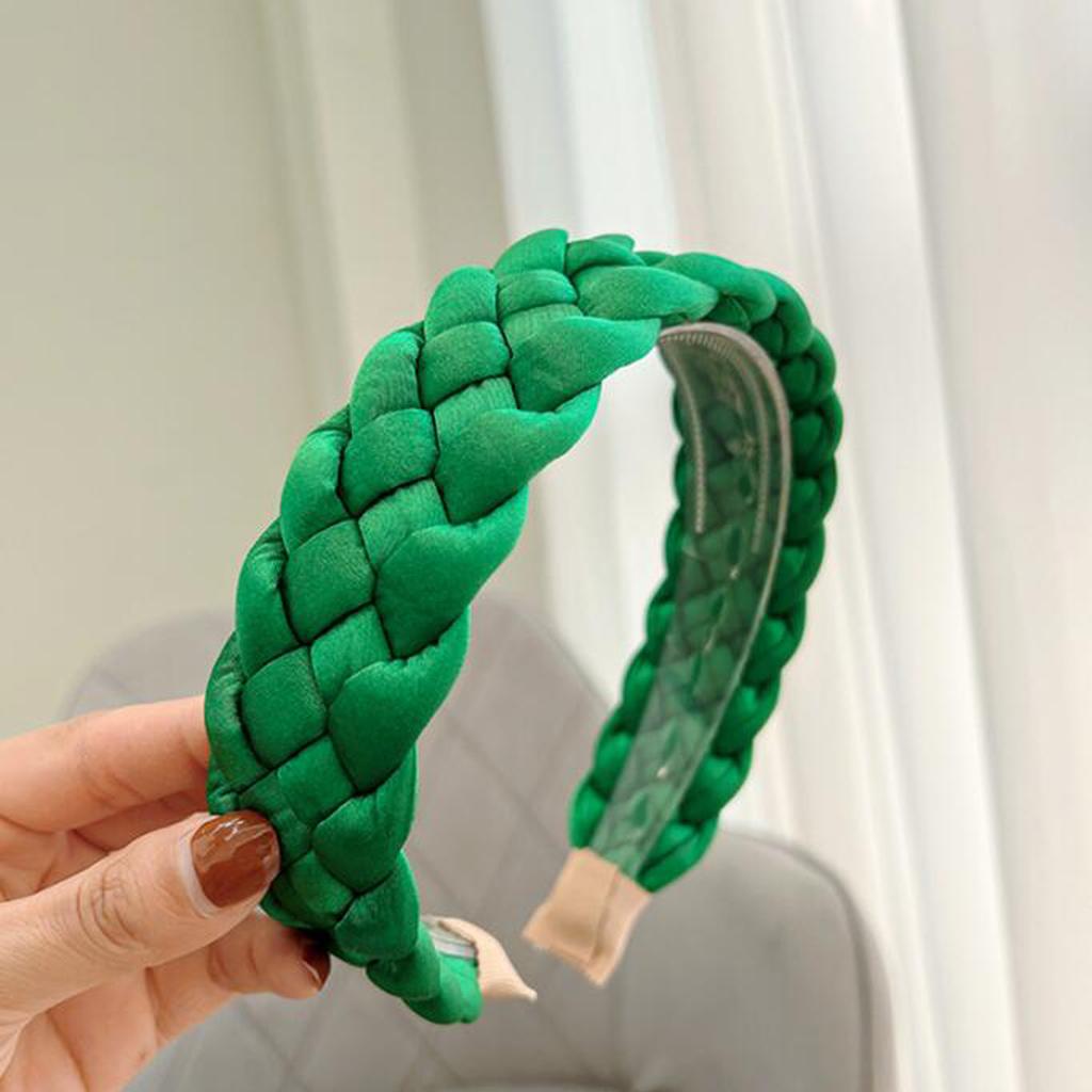 PROLY New Fashion Braided Headband For Women Wide Side Fresh Color Spring Turban Hairband Headwear Adult Hair Accessories