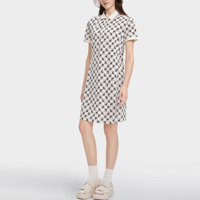 Fila Floral Print Sporty Polo Dress Women Dresses F51W429314A-ZA