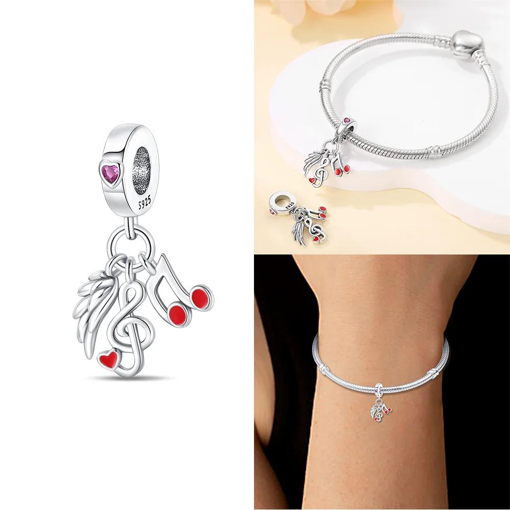 Pendant Charms Beads Original Copper Pink High Heels Girl'S Suitcase Airplane Fit Bracelet Delicate Women Diy Holiday Gift