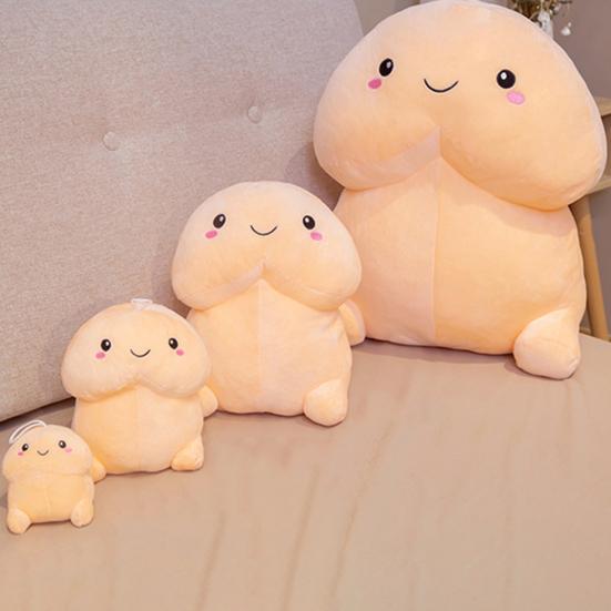 Plush Doll Prank Interesting Shape High Resilience PP Cotton Multi Size Funny Plush Stuffed Toy Throw Pillow for Daily Life