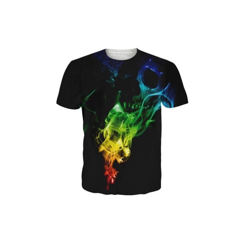 Space Galaxy Skull 3d Print Womens Mens Casual Tshirt Short Sleeve Graphic Tee With Vibrant Design