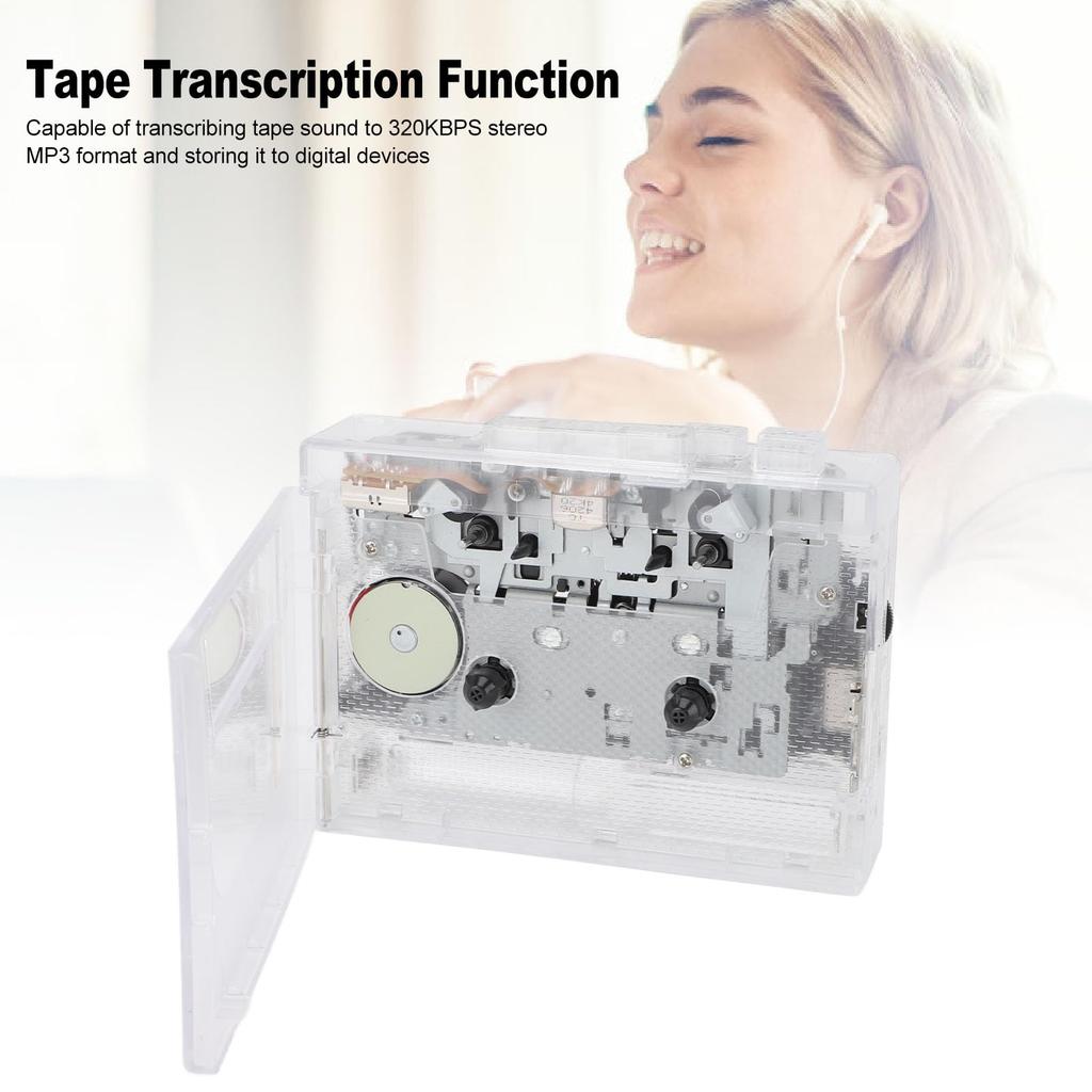 ochun Portable Cassette Player with USB MP3 Auto Reverse for Music Tape Recording and Playback ABS, Converter, Function, Lovers,