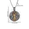 Retro Nordic Ethnic Tree of Life Pendant World Tree Necklace Pendant Men's Punk Trend Lucky Amulet Jewelry