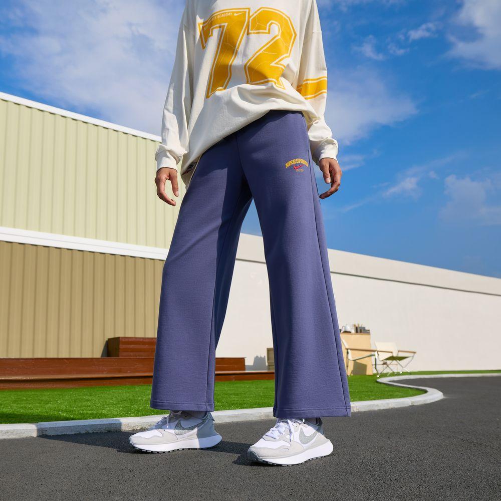 Nike Club NSW FLC PANT WIDE Casual Pants Women s Blue XS