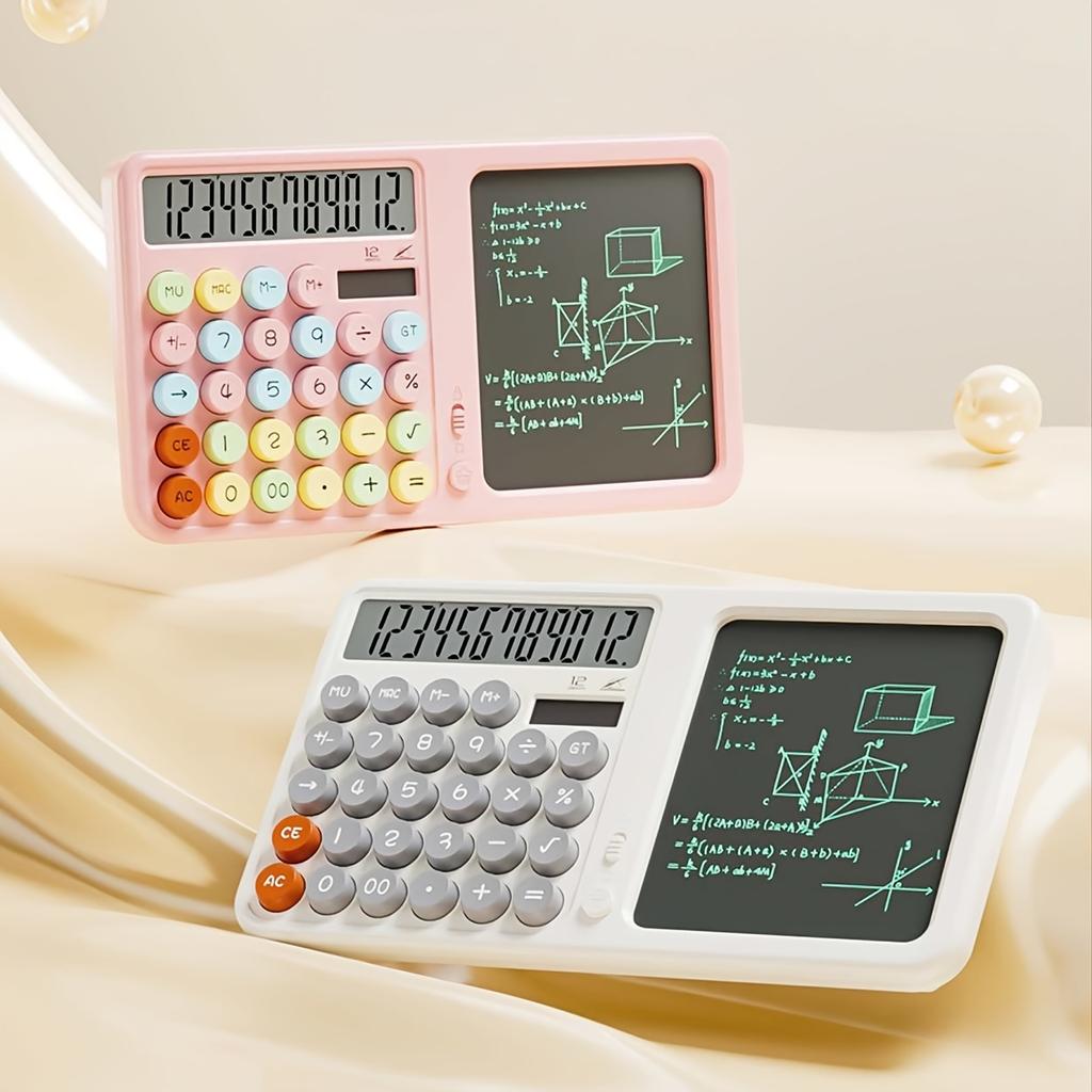 Kalkulator, Wielofunkcyjny Kalkulator Biurkowy z Tablicą do Pisania Ręcznego, Zasilany Bateryjnie/Solarnie, Asystent Memo, Wyświetlacz z Dużym Ekranem,